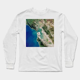 San Francisco Bay, USA, satellite image (C023/4276) Long Sleeve T-Shirt